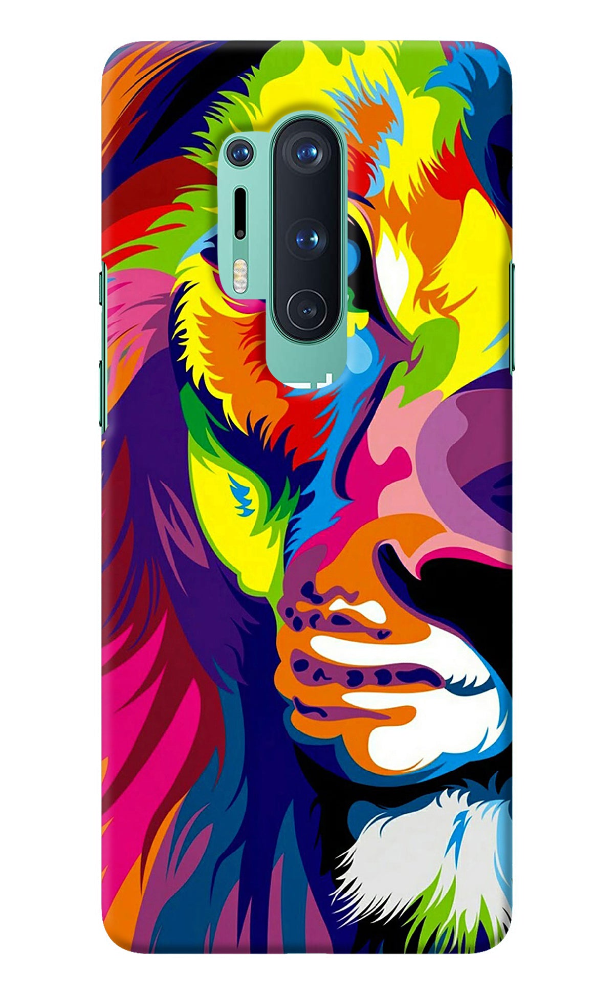 Lion Half Face Oneplus 8 Pro Back Cover