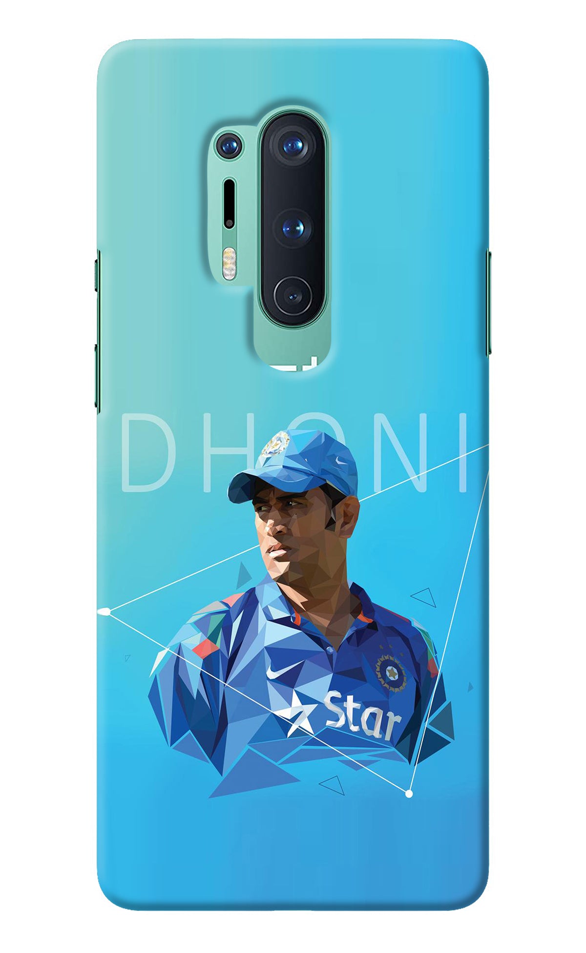 Dhoni Artwork Oneplus 8 Pro Back Cover