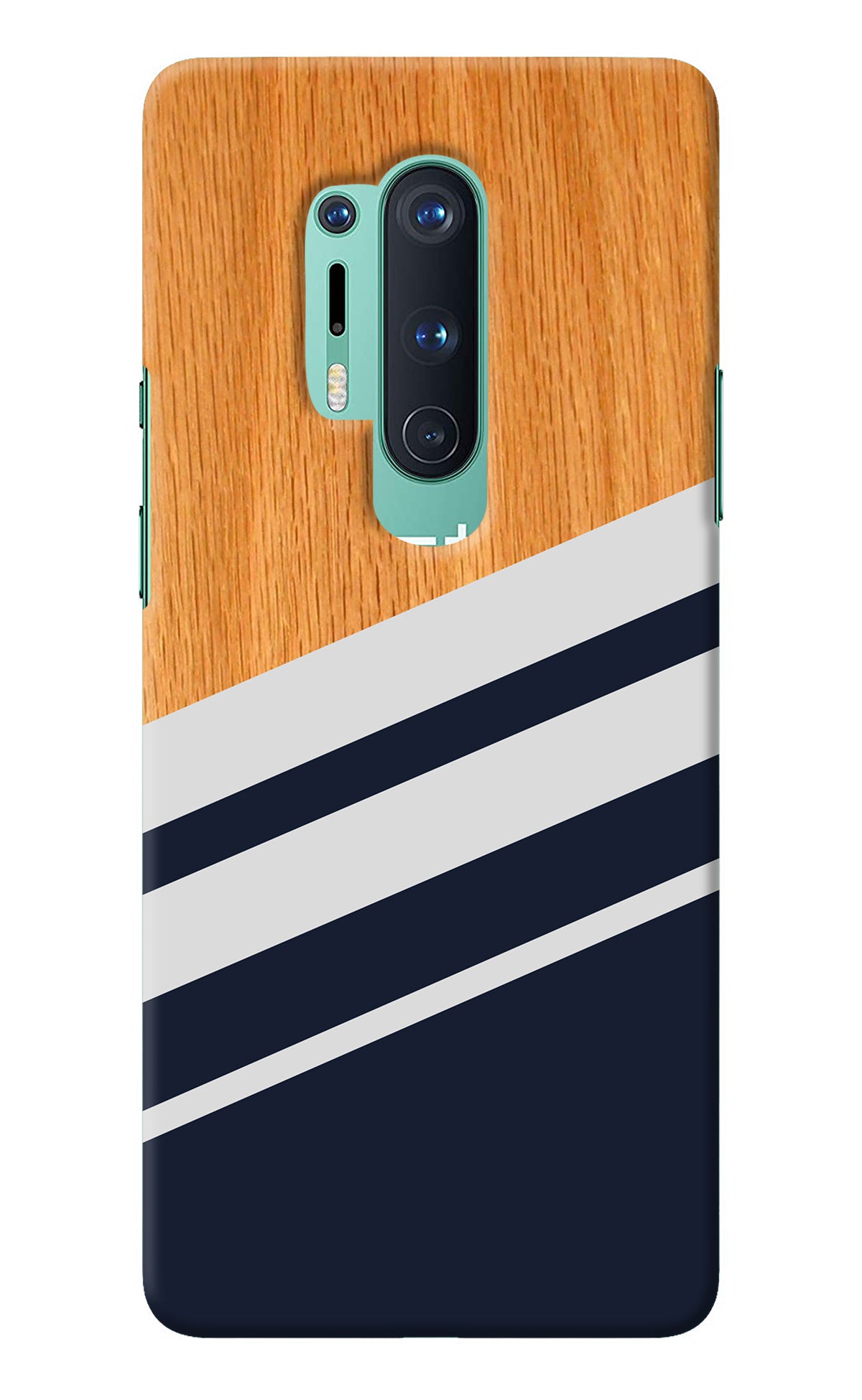 Blue and white wooden Oneplus 8 Pro Back Cover