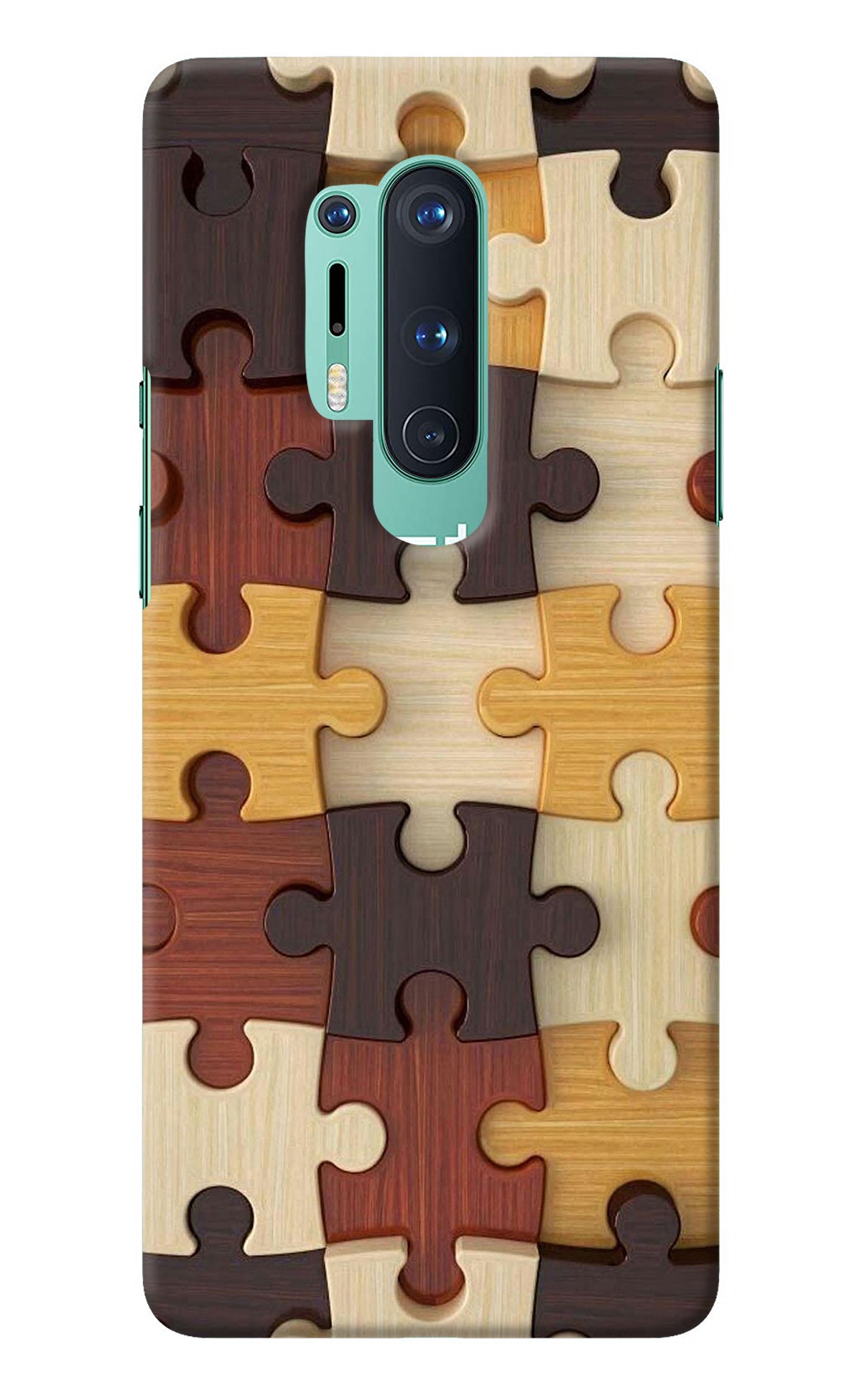 Wooden Puzzle Oneplus 8 Pro Back Cover