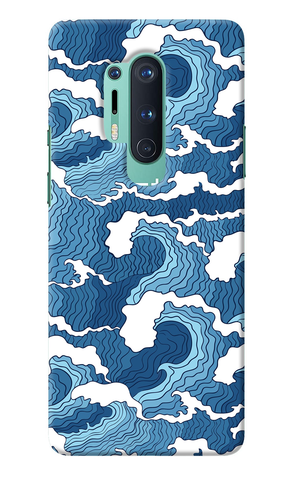 Blue Waves Oneplus 8 Pro Back Cover