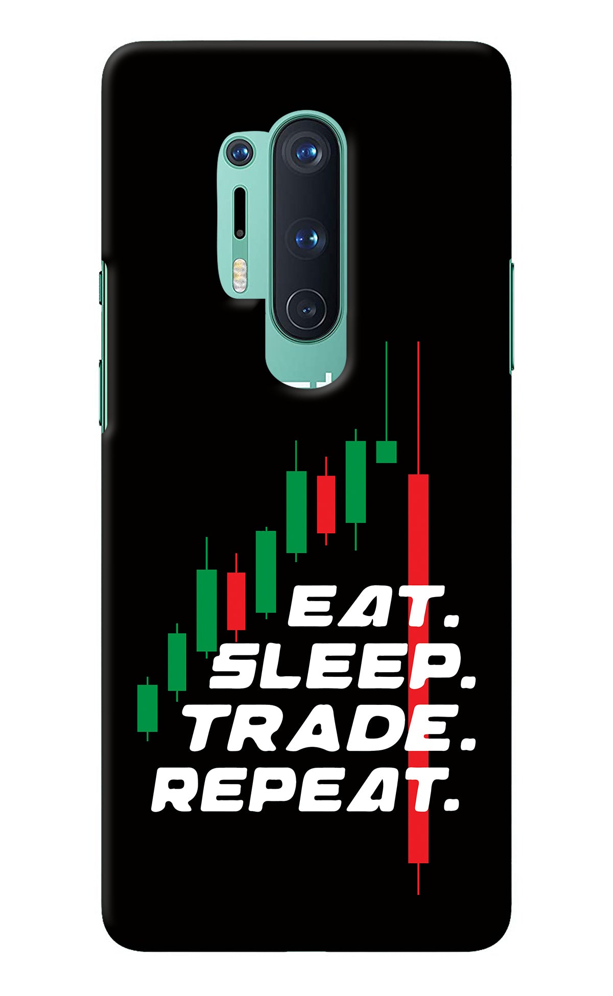 Eat Sleep Trade Repeat Oneplus 8 Pro Back Cover