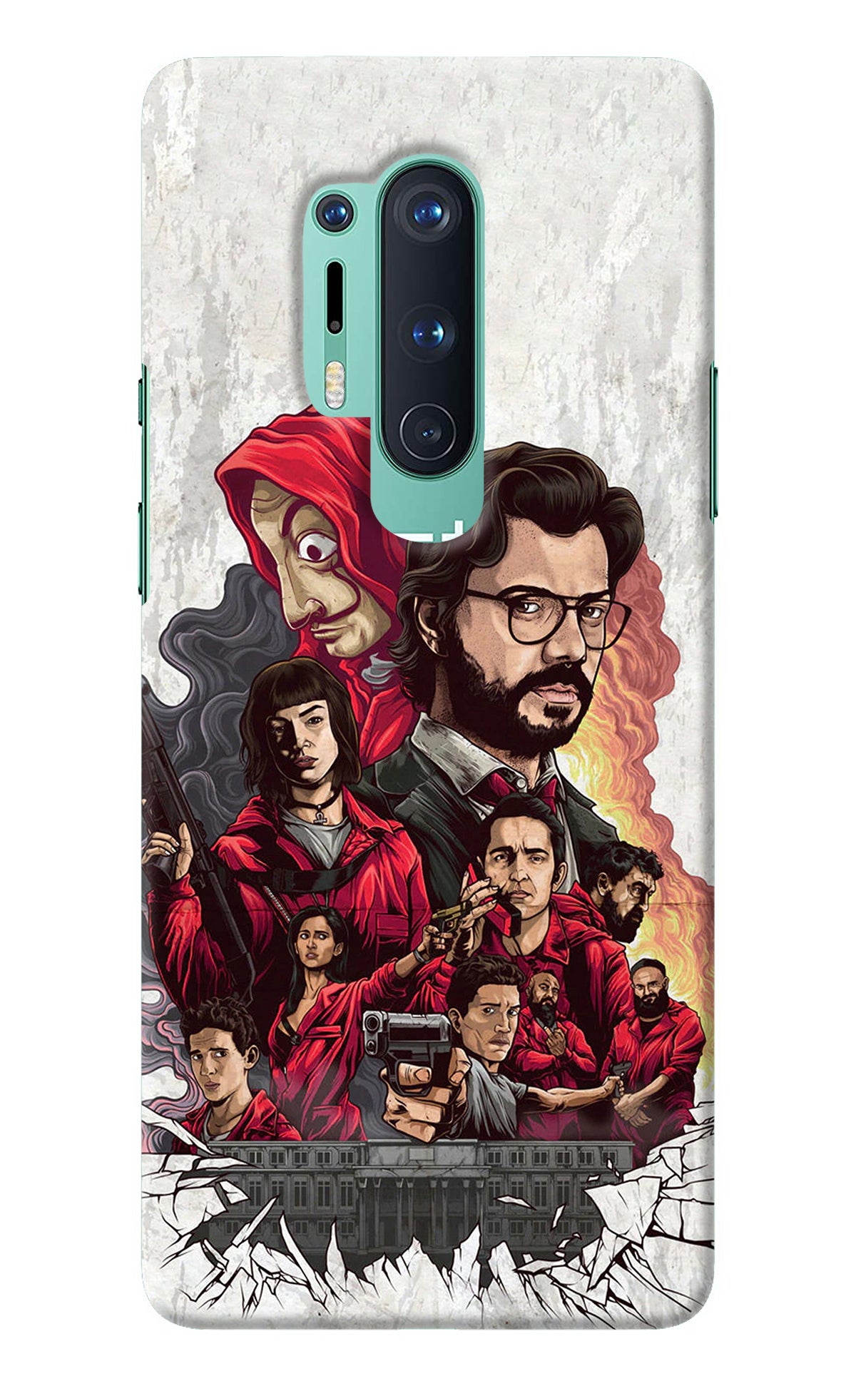 Money Heist Artwork Oneplus 8 Pro Back Cover