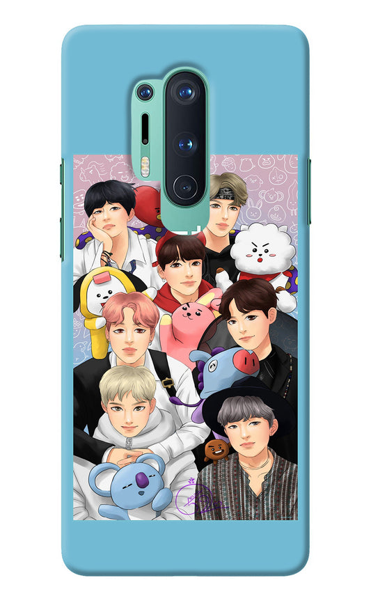 BTS with animals Oneplus 8 Pro Back Cover