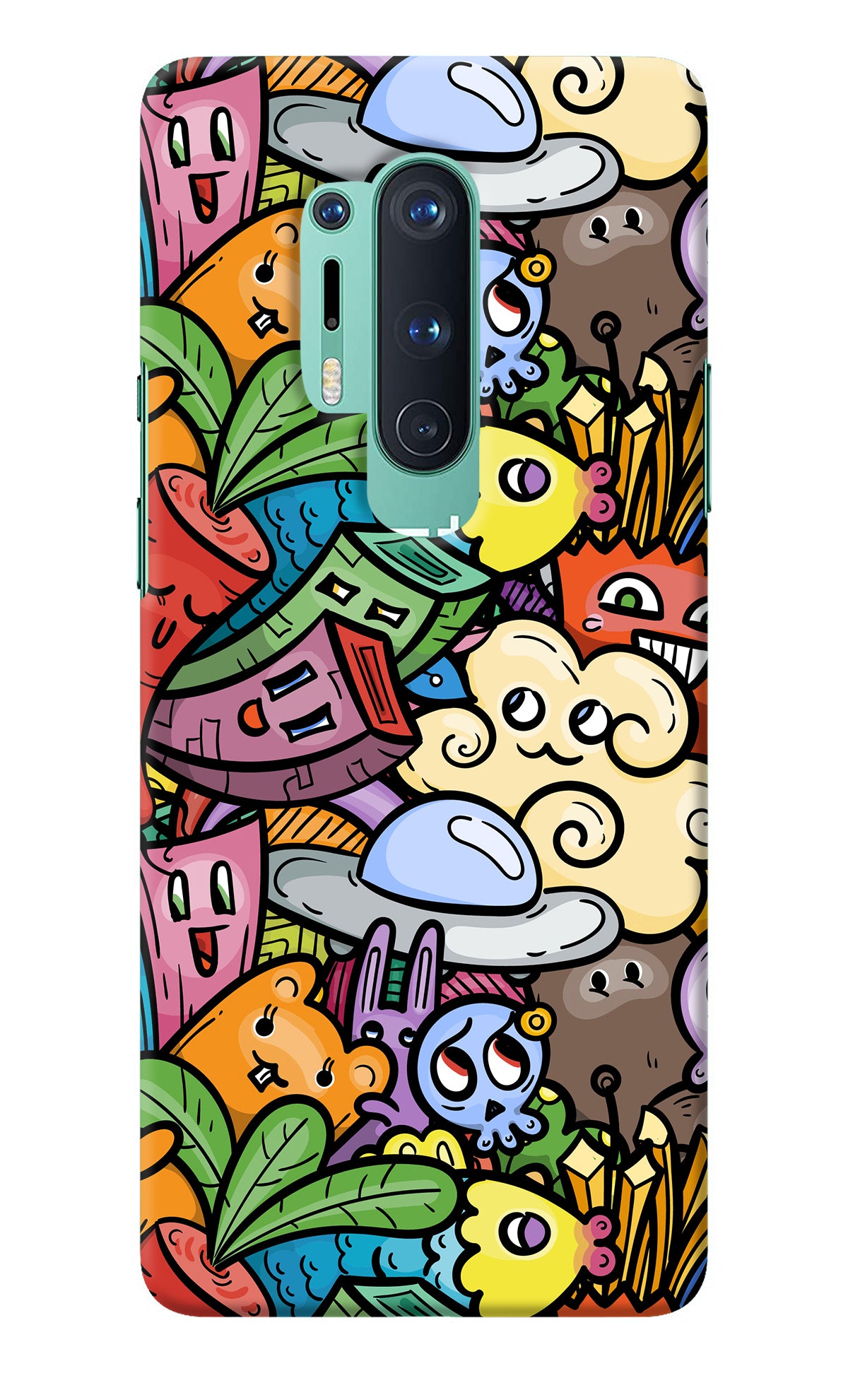 Veggie Doodle Oneplus 8 Pro Back Cover