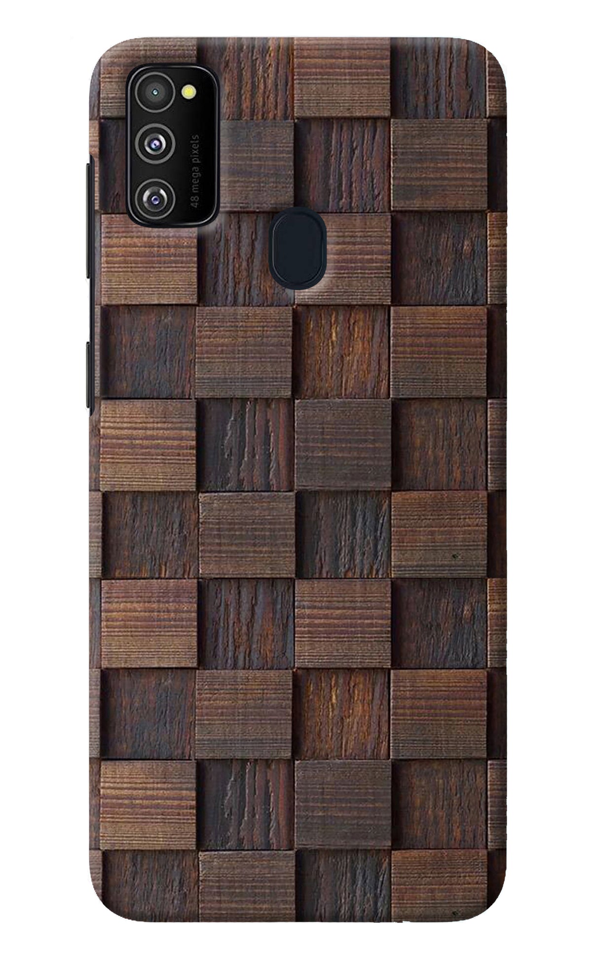 Wooden Cube Design Samsung M21 2020 Back Cover