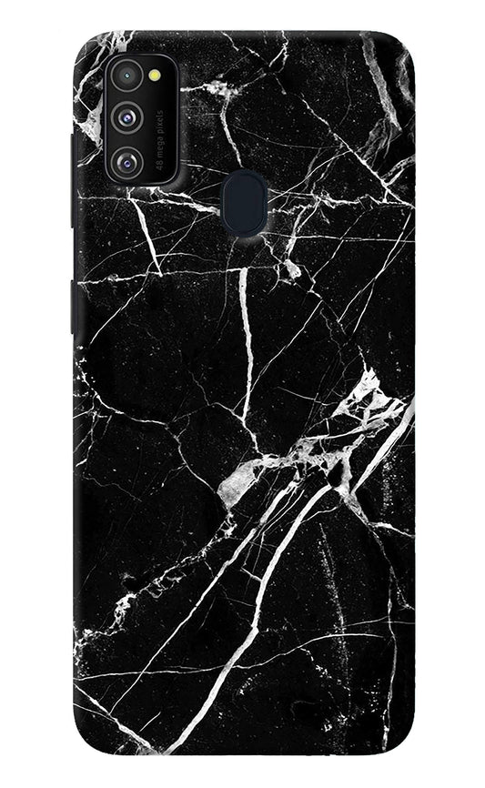 Black Marble Pattern Samsung M21 2020 Back Cover