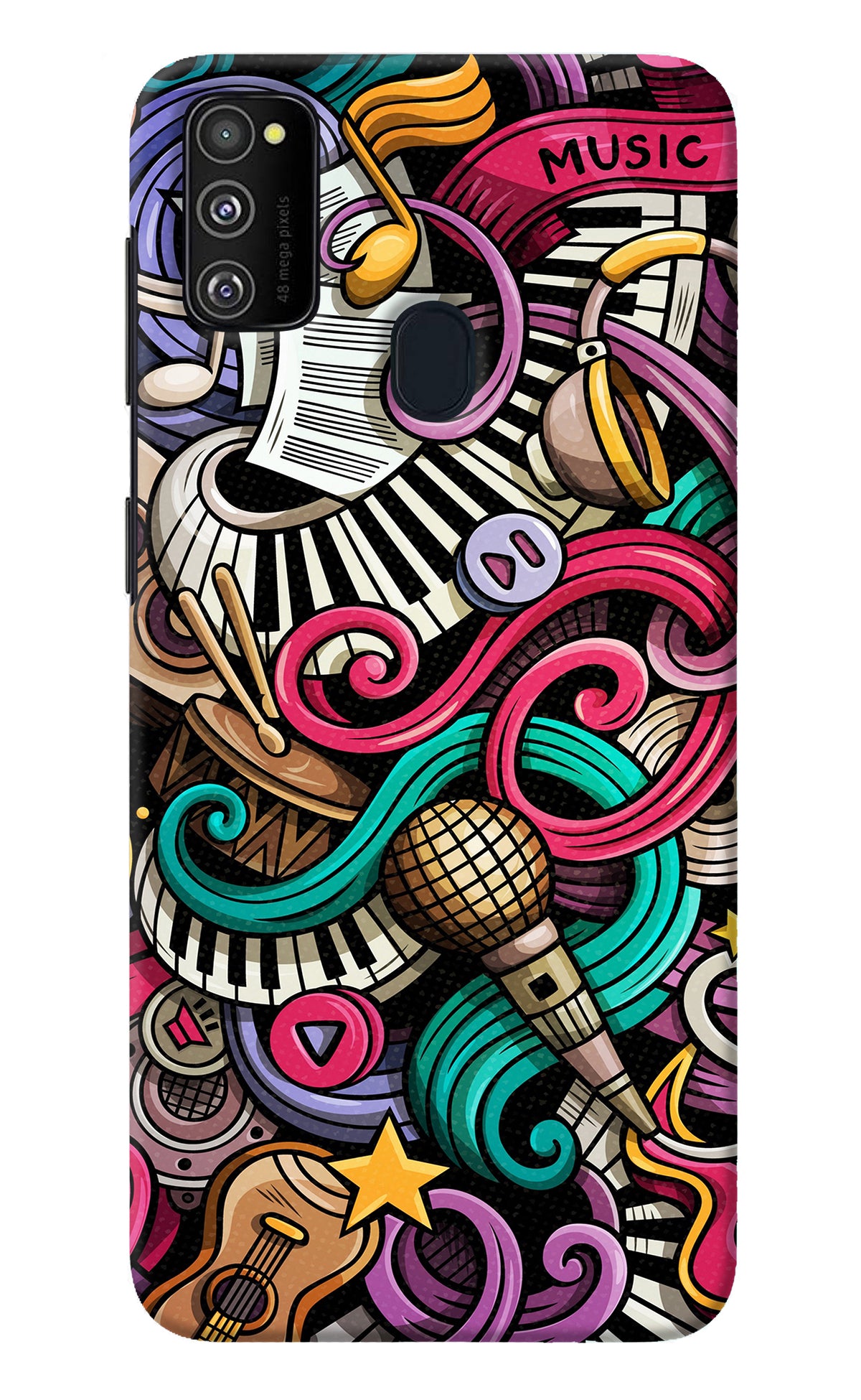 Music Abstract Samsung M21 2020 Back Cover