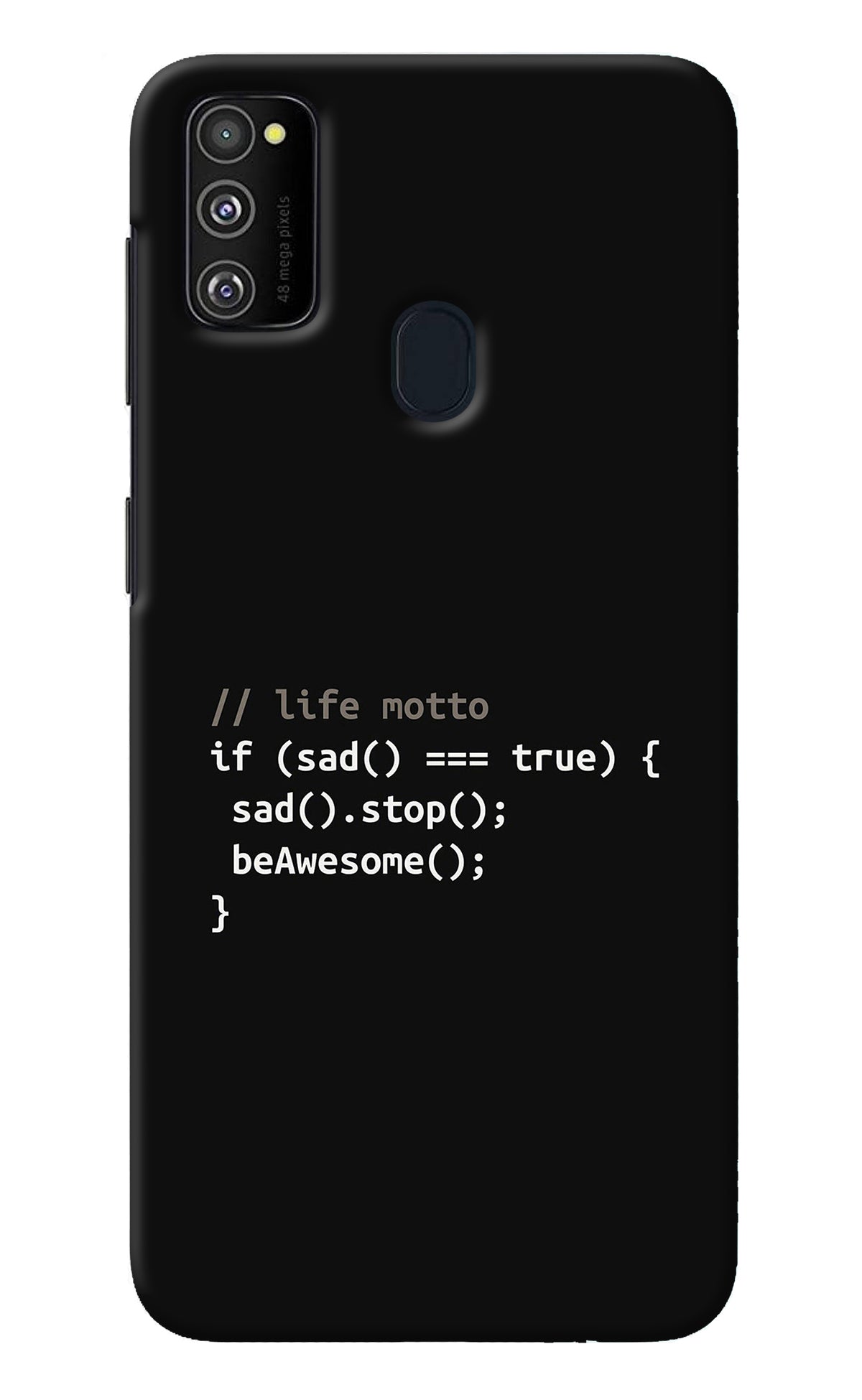 Life Motto Code Samsung M21 2020 Back Cover