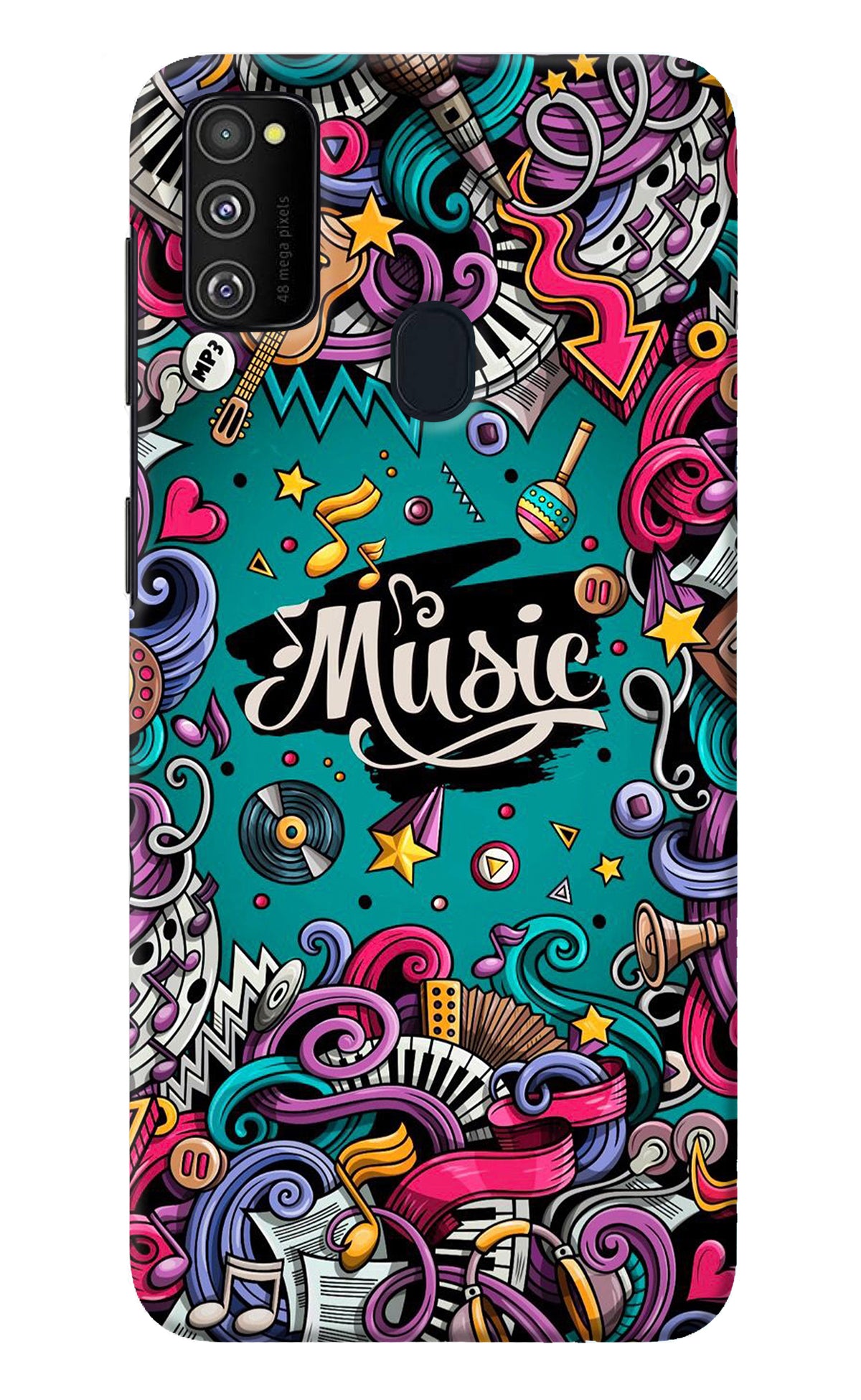 Music Graffiti Samsung M21 2020 Back Cover