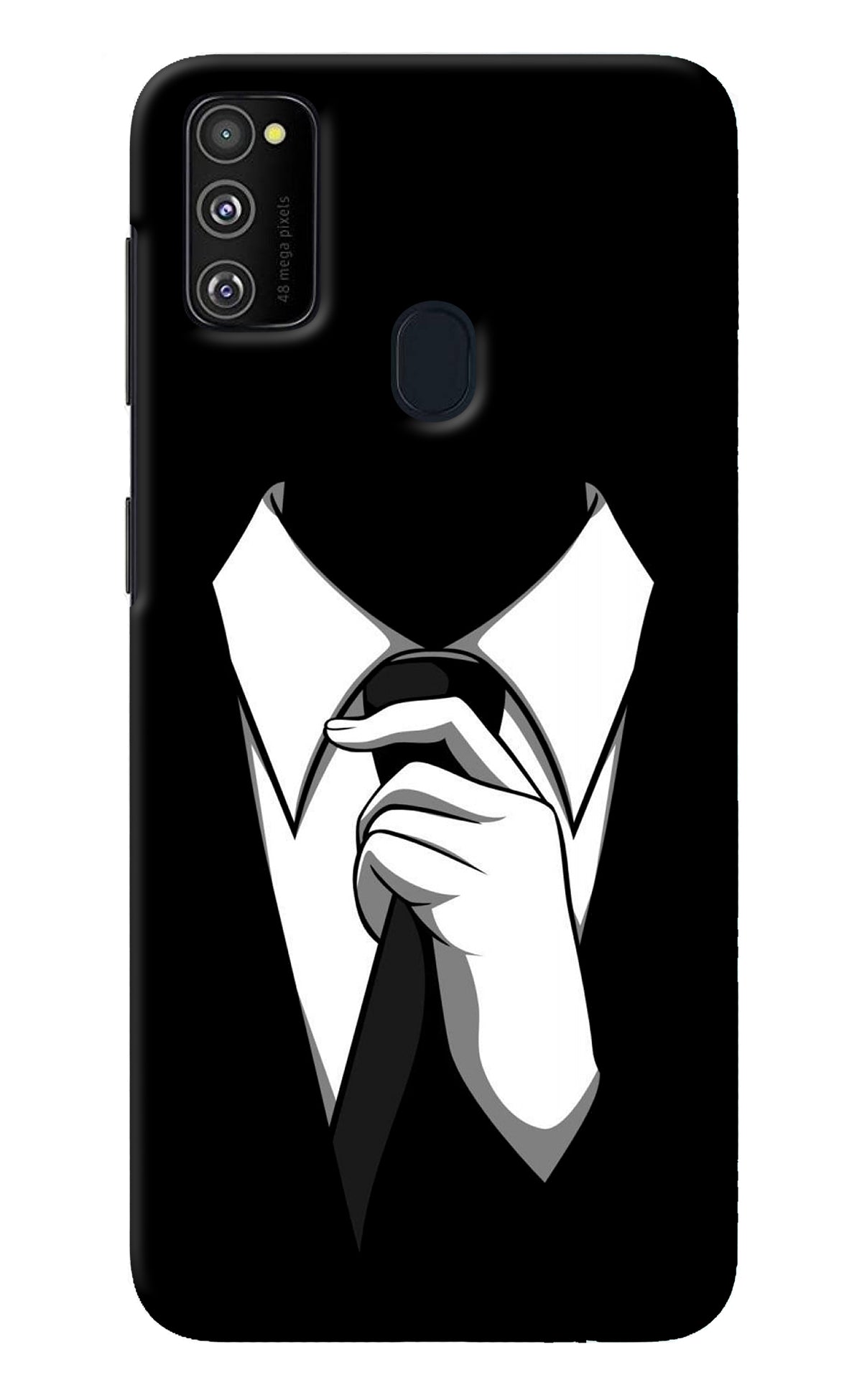 Black Tie Samsung M21 2020 Back Cover