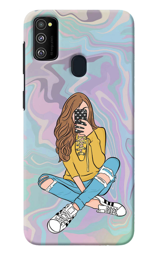 Selfie Girl Samsung M21 2020 Back Cover