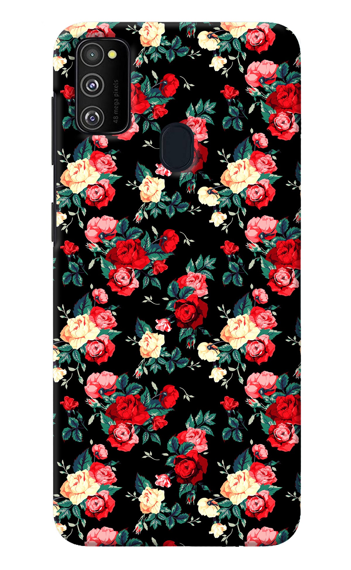 Rose Pattern Samsung M21 2020 Back Cover