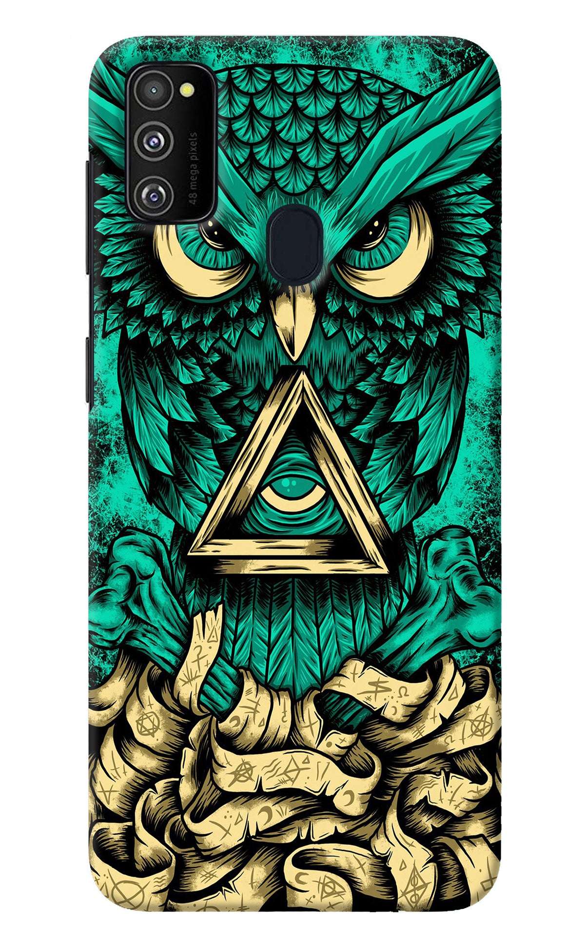 Green Owl Samsung M21 2020 Back Cover