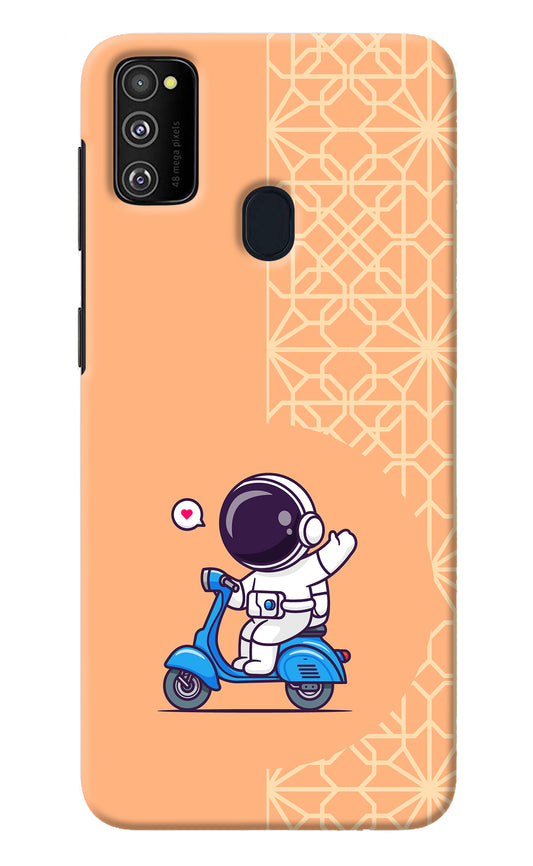 Cute Astronaut Riding Samsung M21 2020 Back Cover