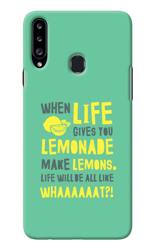 Quote Samsung A20s Back Cover