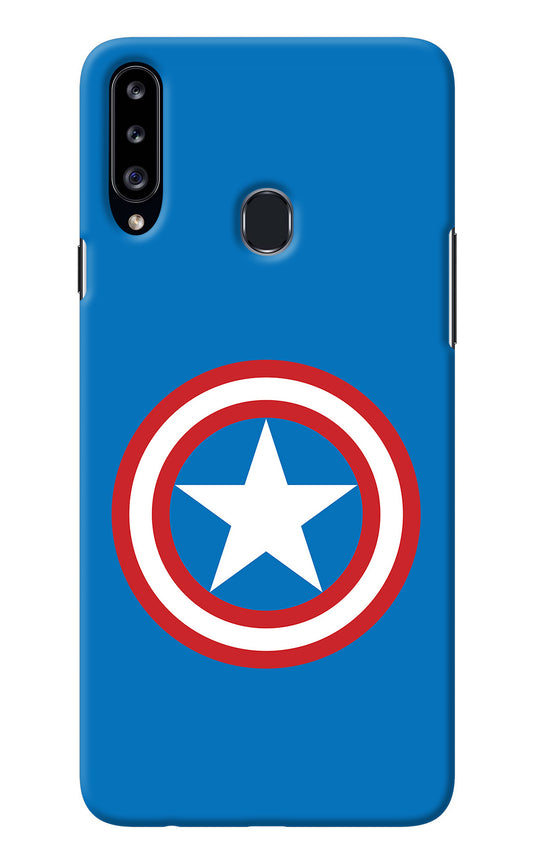 Captain America Logo Samsung A20s Back Cover