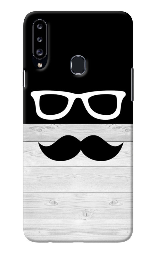 Mustache Samsung A20s Back Cover