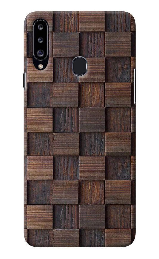 Wooden Cube Design Samsung A20s Back Cover