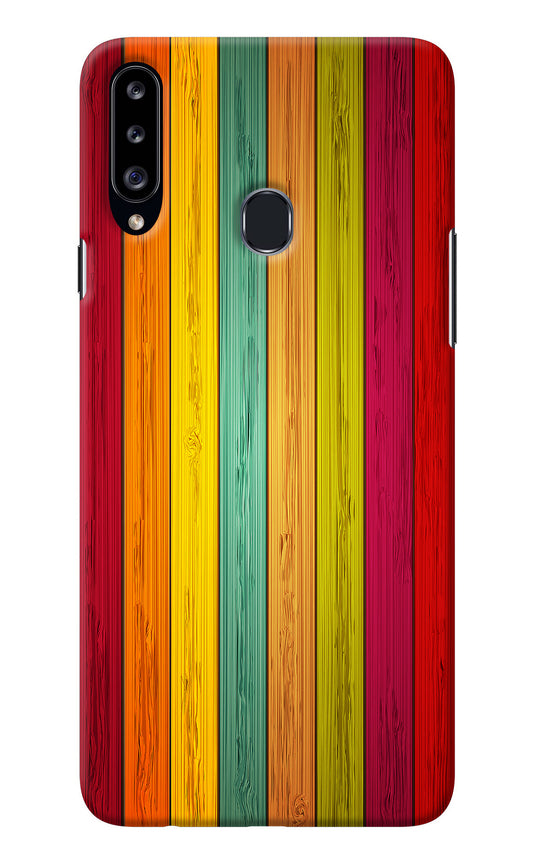Multicolor Wooden Samsung A20s Back Cover