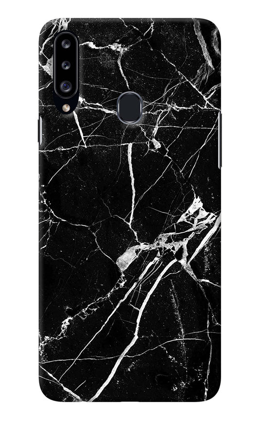 Black Marble Pattern Samsung A20s Back Cover