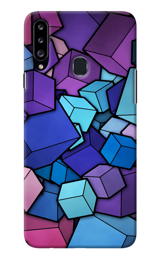 Cubic Abstract Samsung A20s Back Cover
