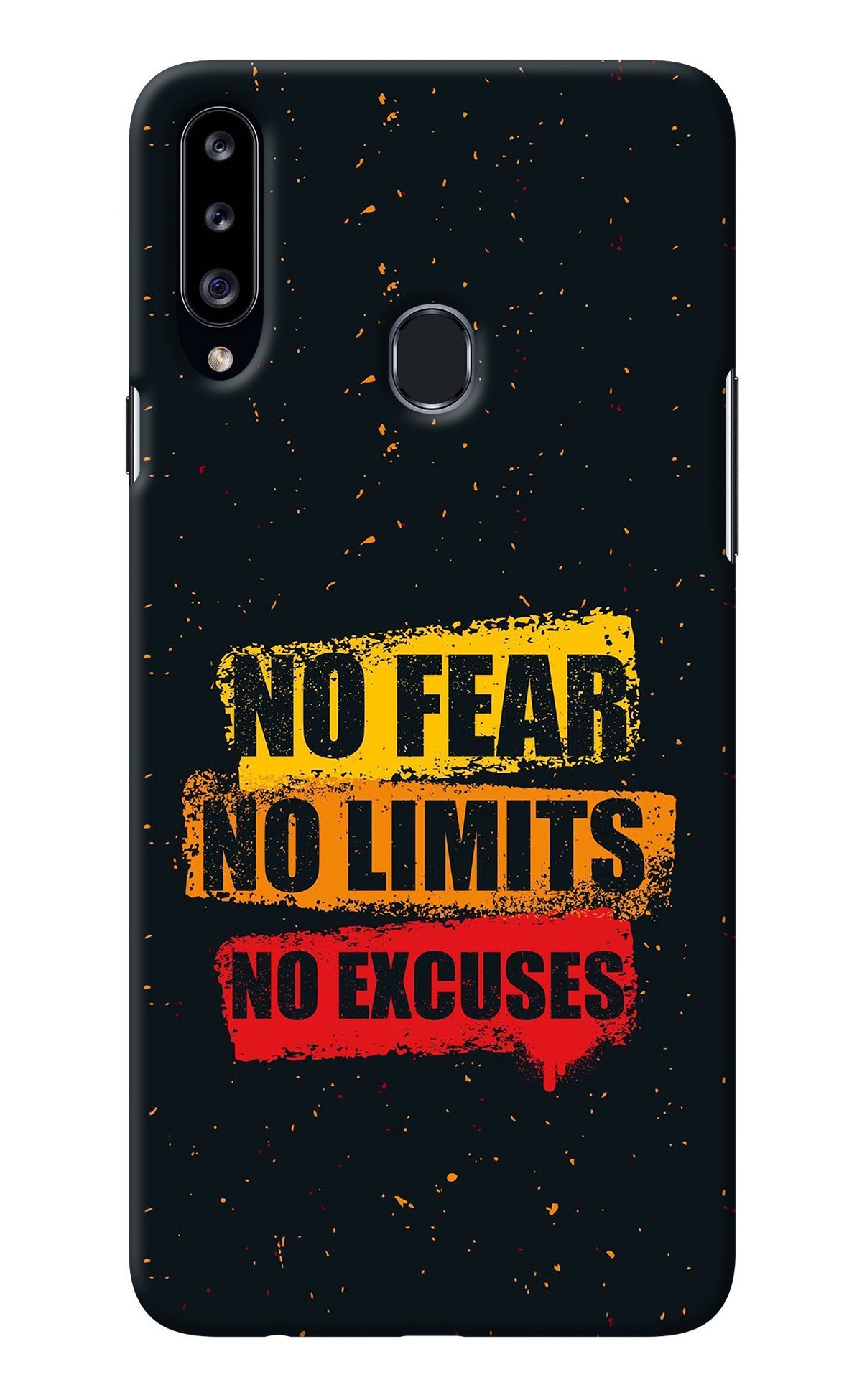 No Fear No Limits No Excuse Samsung A20s Back Cover