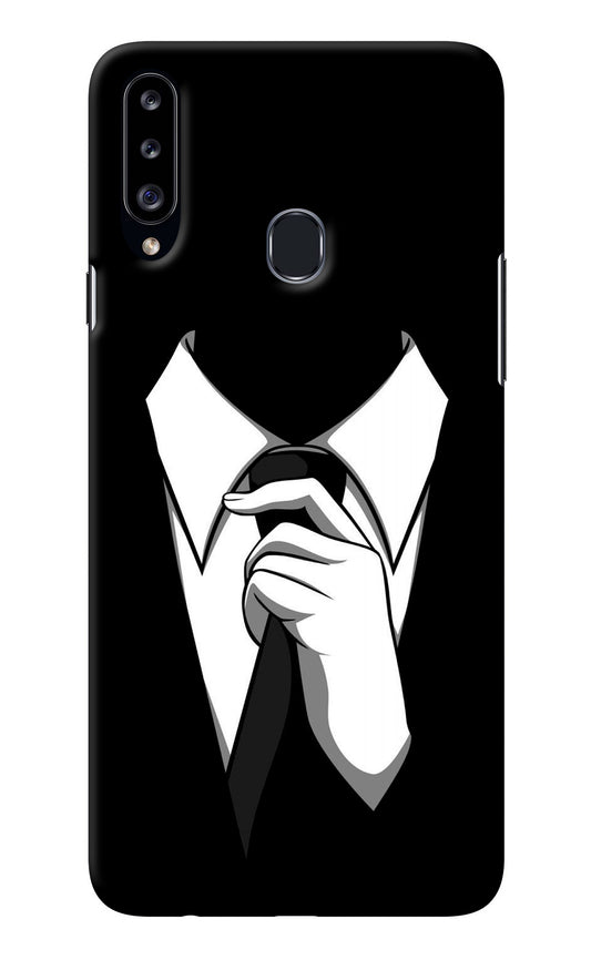 Black Tie Samsung A20s Back Cover