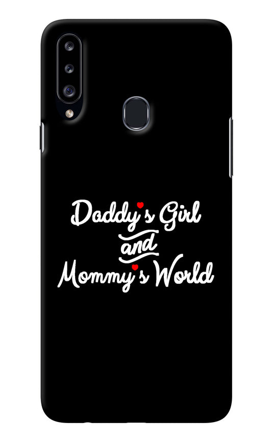 Daddy's Girl and Mommy's World Samsung A20s Back Cover