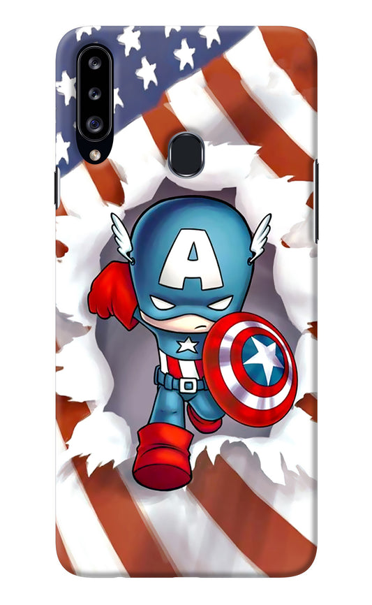 Captain America Samsung A20s Back Cover
