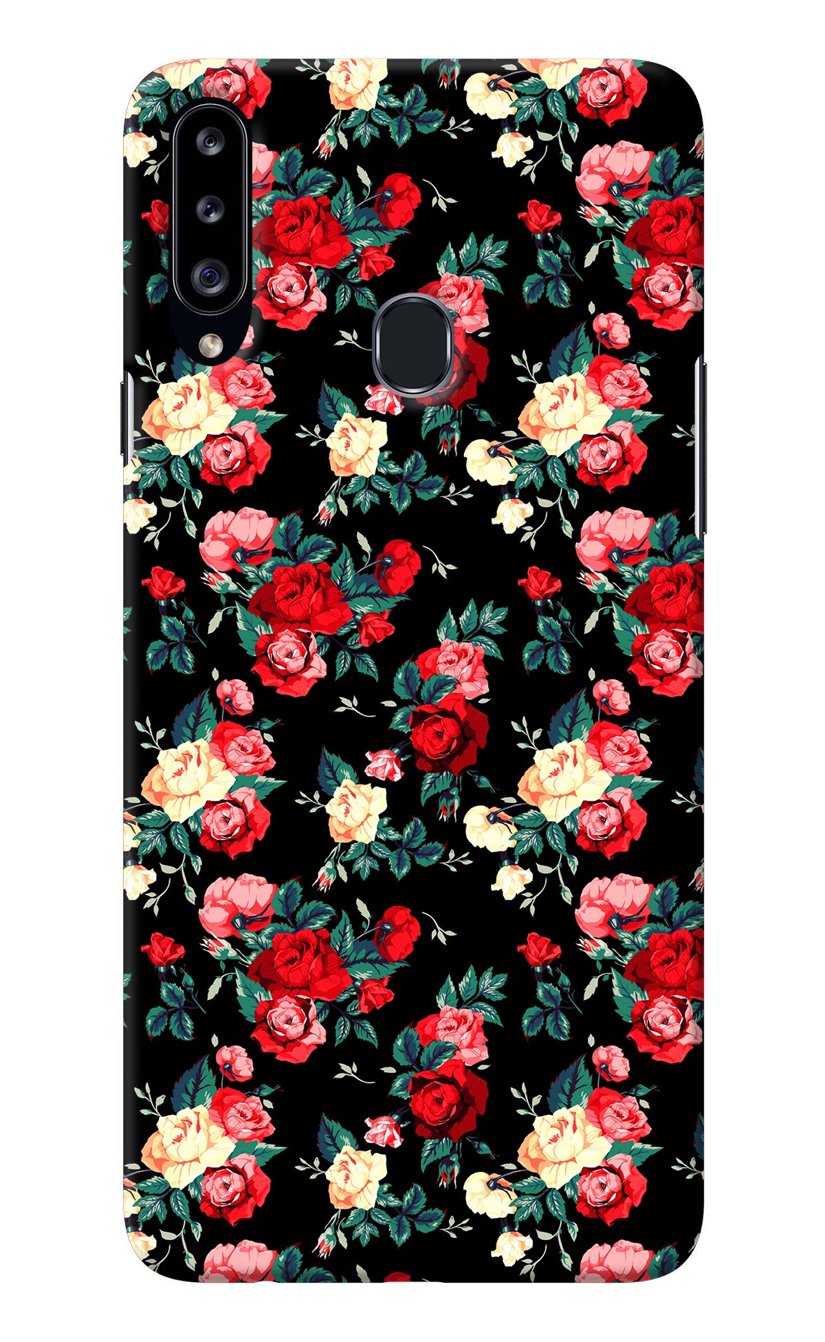 Rose Pattern Samsung A20s Back Cover