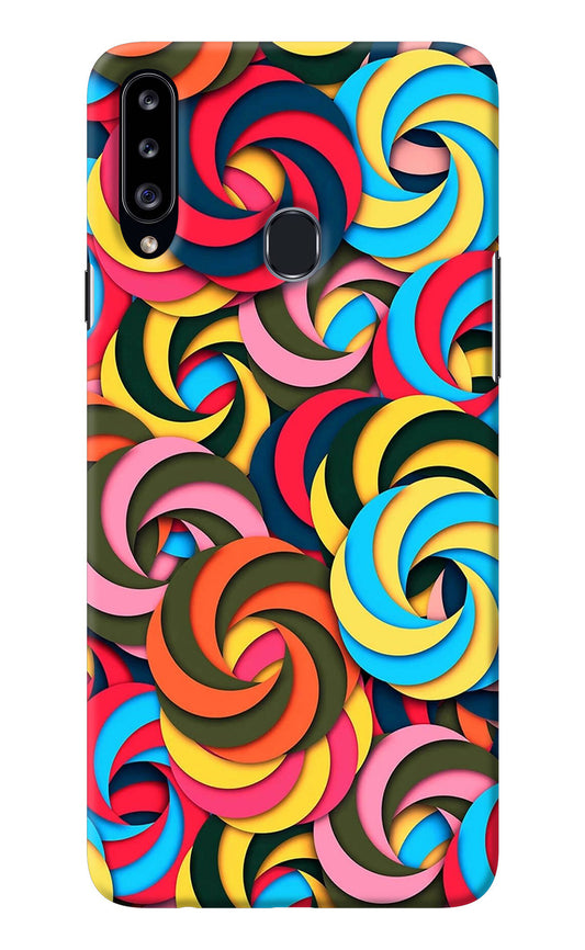 Spiral Pattern Samsung A20s Back Cover