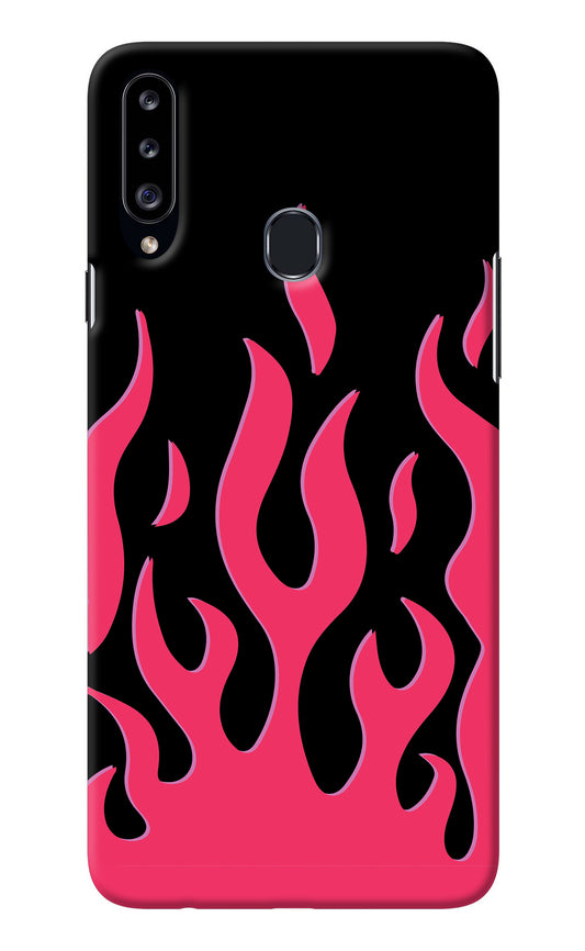 Fire Flames Samsung A20s Back Cover