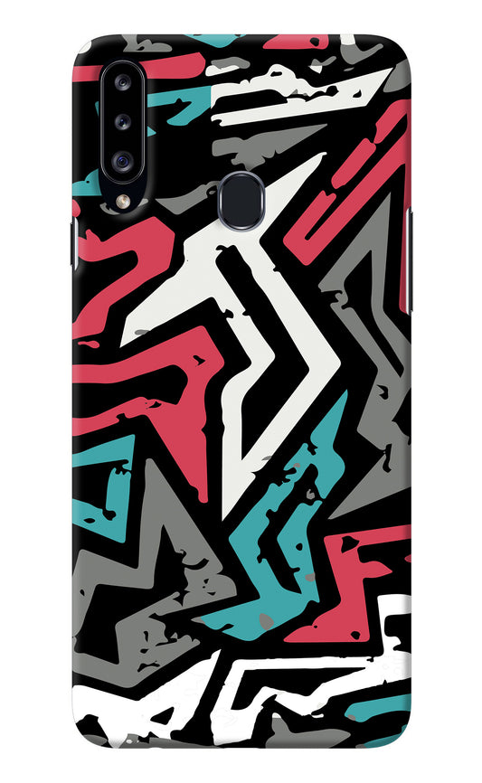 Geometric Graffiti Samsung A20s Back Cover