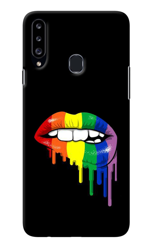 Lips Biting Samsung A20s Back Cover