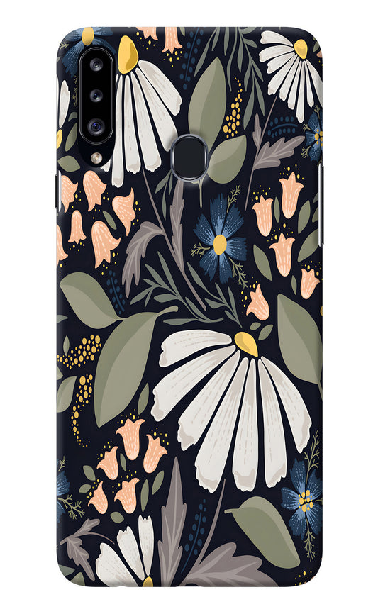 Flowers Art Samsung A20s Back Cover