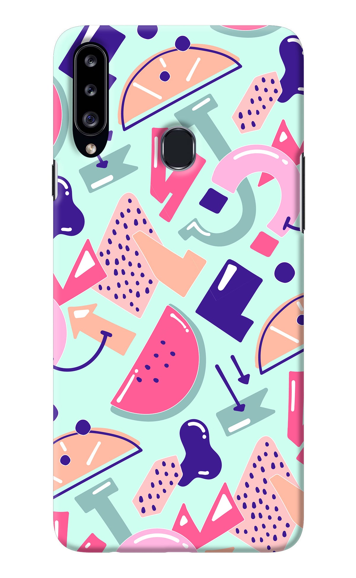 Doodle Pattern Samsung A20s Back Cover