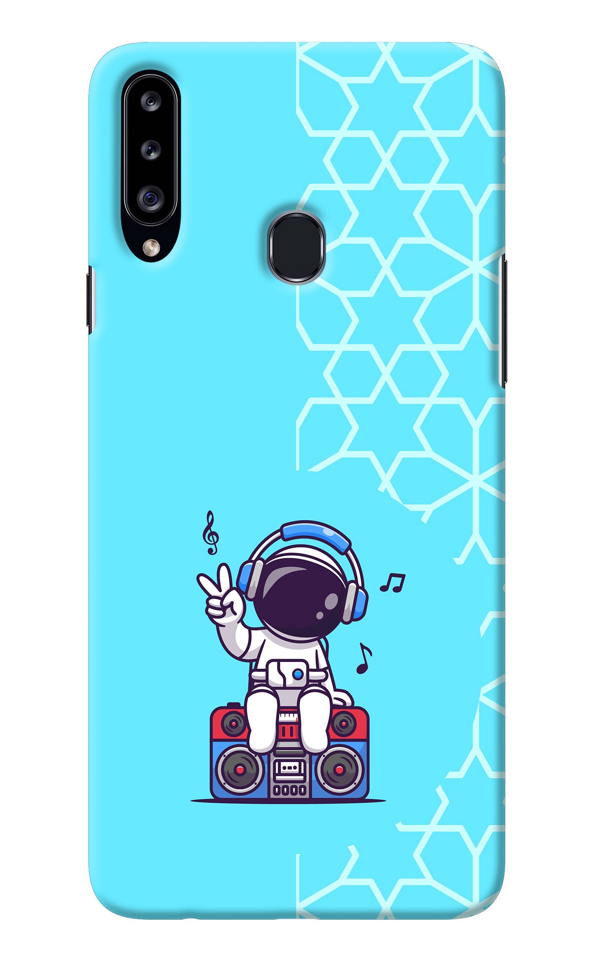 Cute Astronaut Chilling Samsung A20s Back Cover