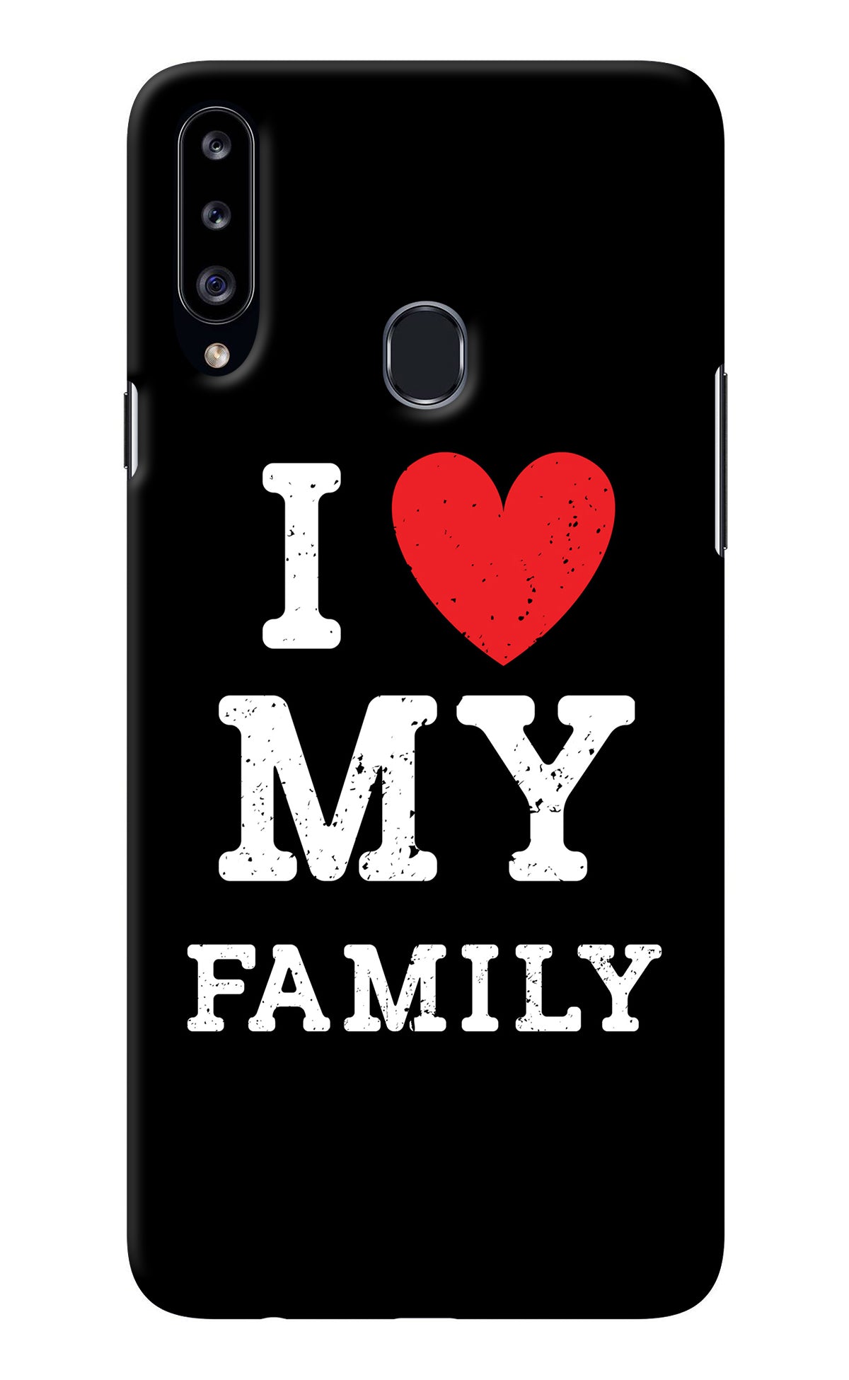 I Love My Family Samsung A20s Back Cover