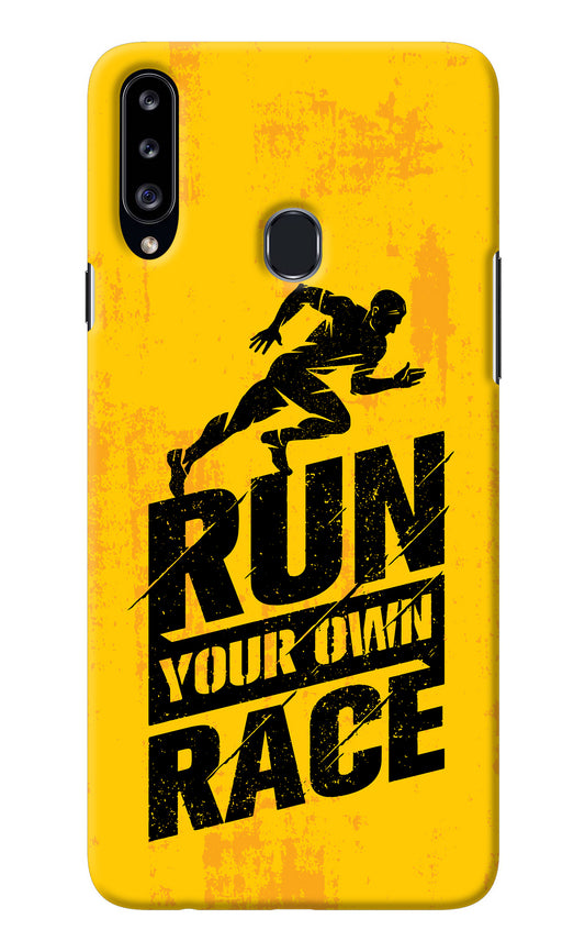 Run Your Own Race Samsung A20s Back Cover