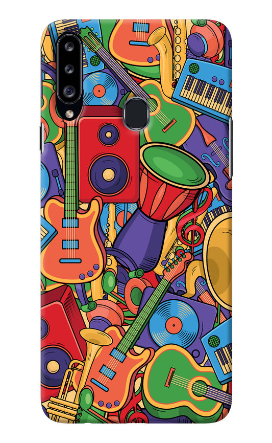 Music Instrument Doodle Samsung A20s Back Cover