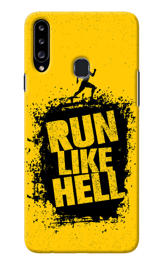 Run Like Hell Samsung A20s Back Cover