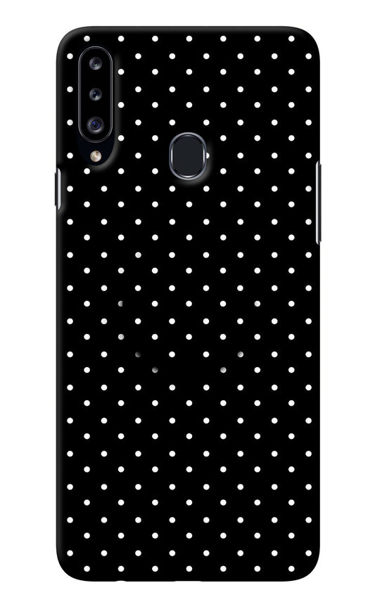 White Dots Samsung A20s Pop Case