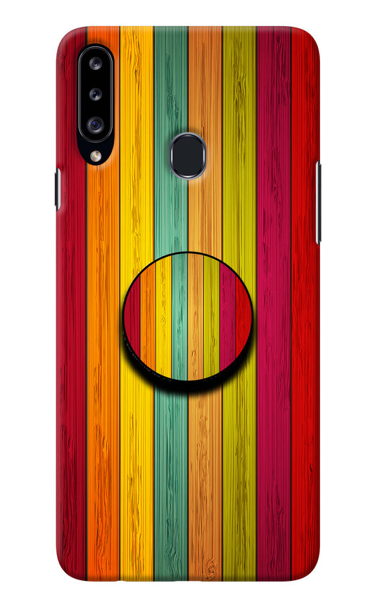 Multicolor Wooden Samsung A20s Pop Case