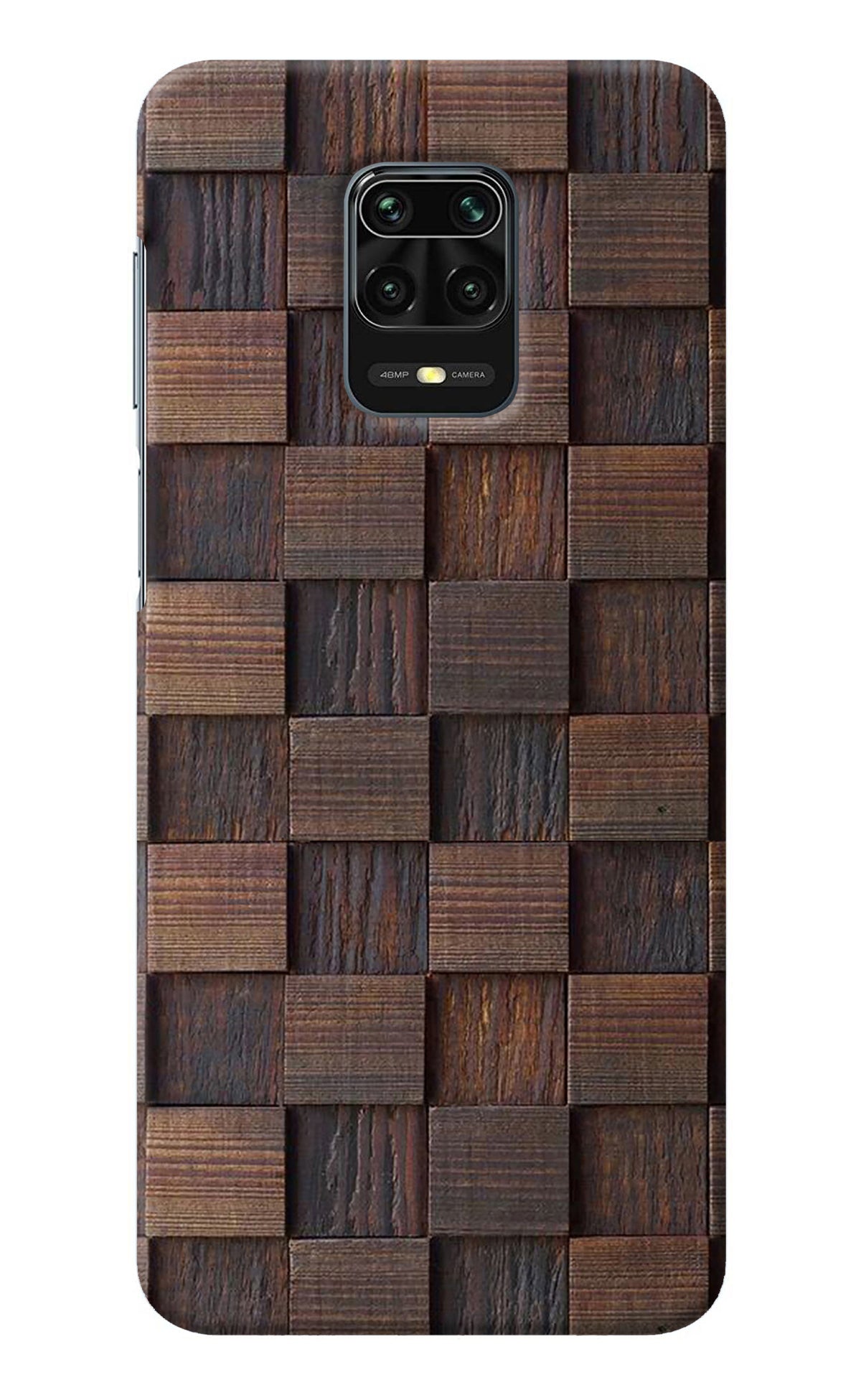 Wooden Cube Design Redmi Note 9 Pro/Pro Max Back Cover