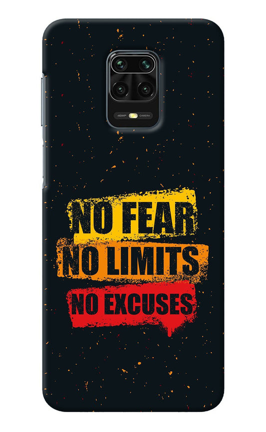 No Fear No Limits No Excuse Redmi Note 9 Pro/Pro Max Back Cover