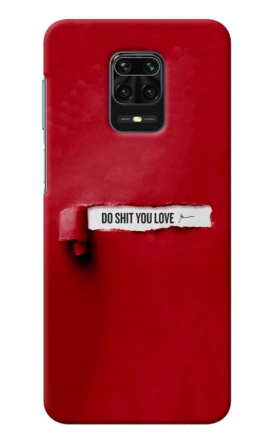 Do Shit You Love Redmi Note 9 Pro/Pro Max Back Cover