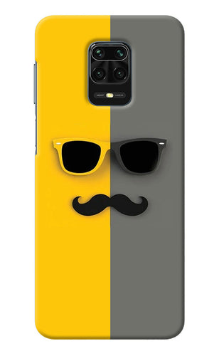 Sunglasses with Mustache Redmi Note 9 Pro/Pro Max Back Cover