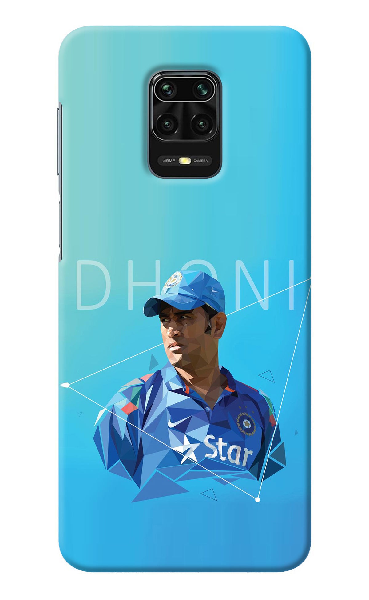 Dhoni Artwork Redmi Note 9 Pro/Pro Max Back Cover