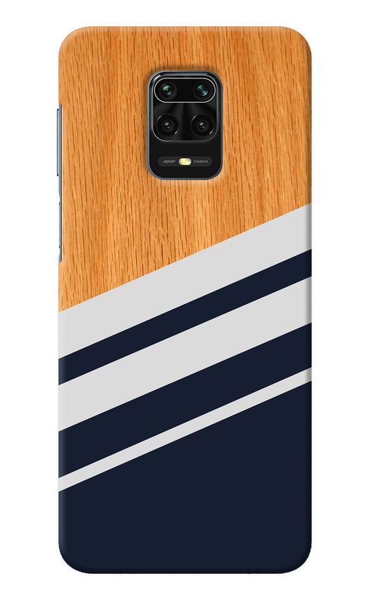 Blue and white wooden Redmi Note 9 Pro/Pro Max Back Cover